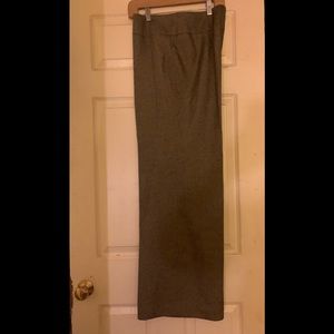 Brown tweeted wide leg slacks. Loft.